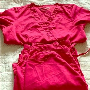 Grey’s Anatomy by barco bright pink scrub set